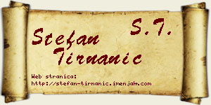 Stefan Tirnanić vizit kartica
